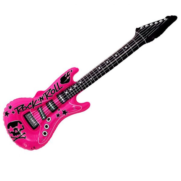 Opblaas elektrische gitaar - roze - speelgoed - kinderen - opblaasbaar - popster