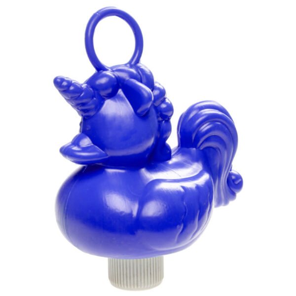 Duckiez eenhoorn badeendje badspeelgoed - blauw - 12 x 6 cm - Met oogje voor het hengelspel