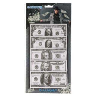 Speelgoed geld - 100x stuks - 1-10-20-50-100 dollar - 6,5 x 14 cm
