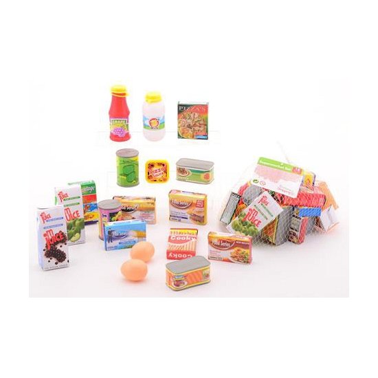 Speelgoed boodschappen - 18x - supermarkt accessoires - winkeltje spelen