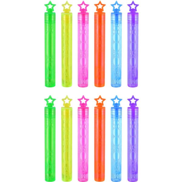 Bellenblaas - 12x stuks - neon kleuren - 4 ml - uitdeel cadeau/kinderfeestje - bruiloft