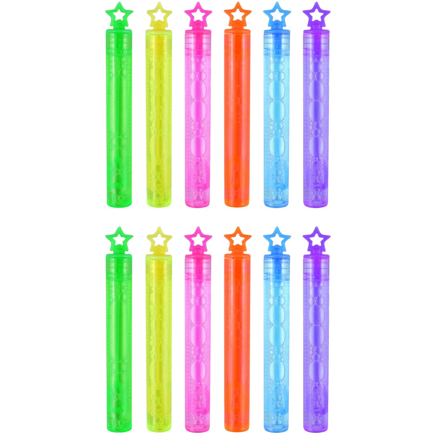 Bellenblaas - 12x stuks - neon kleuren - 4 ml - uitdeel cadeau/kinderfeestje - bruiloft