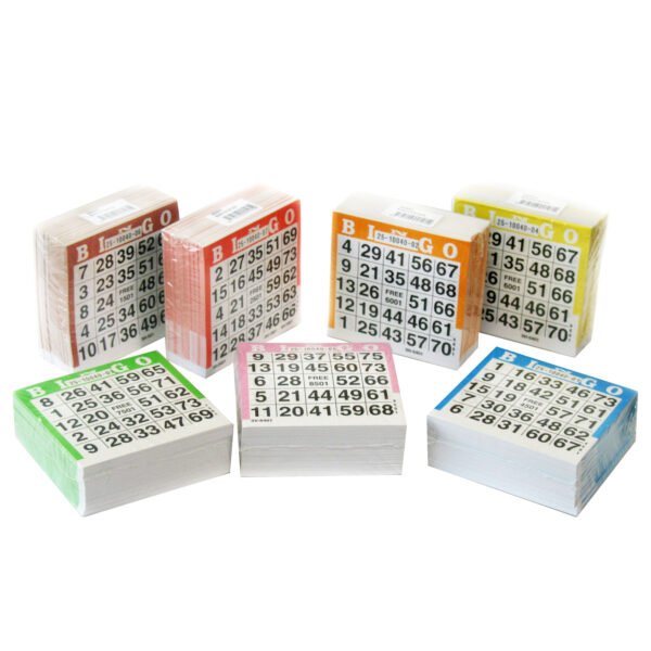 Bingokaarten - 2x blok van 500 vellen - nummers 1-75 - bingoblok - 10 x 10 cm