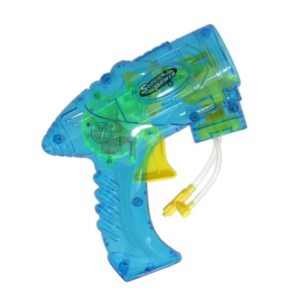 Bellenblaas speelgoed pistool - met vullingen - blauw - 15 cm - plastic - bellen blazen