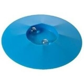 Knikkerpot van kunststof - 17 cm - blauw - met knikkers - voor binnen en buiten