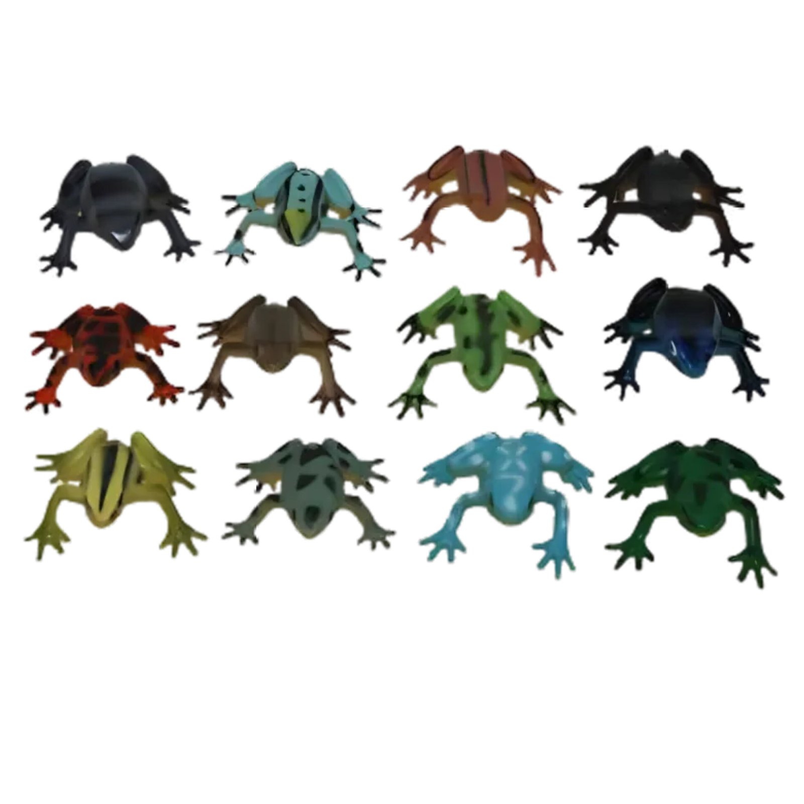 Plastic kikker - 5x - 5 cm - fop - speelgoed - kikkers - feestartikel - dieren - amfibi?n