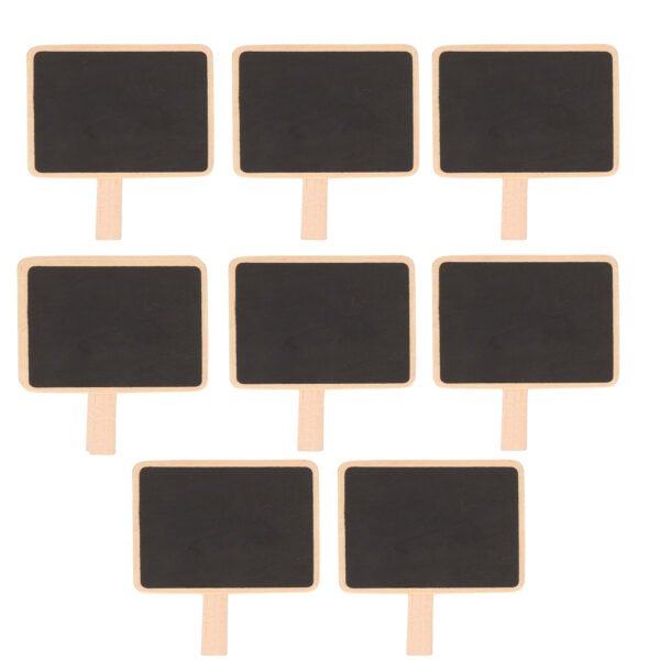 8x stuks Krijtbordjes op knijper 7 x 5 cm