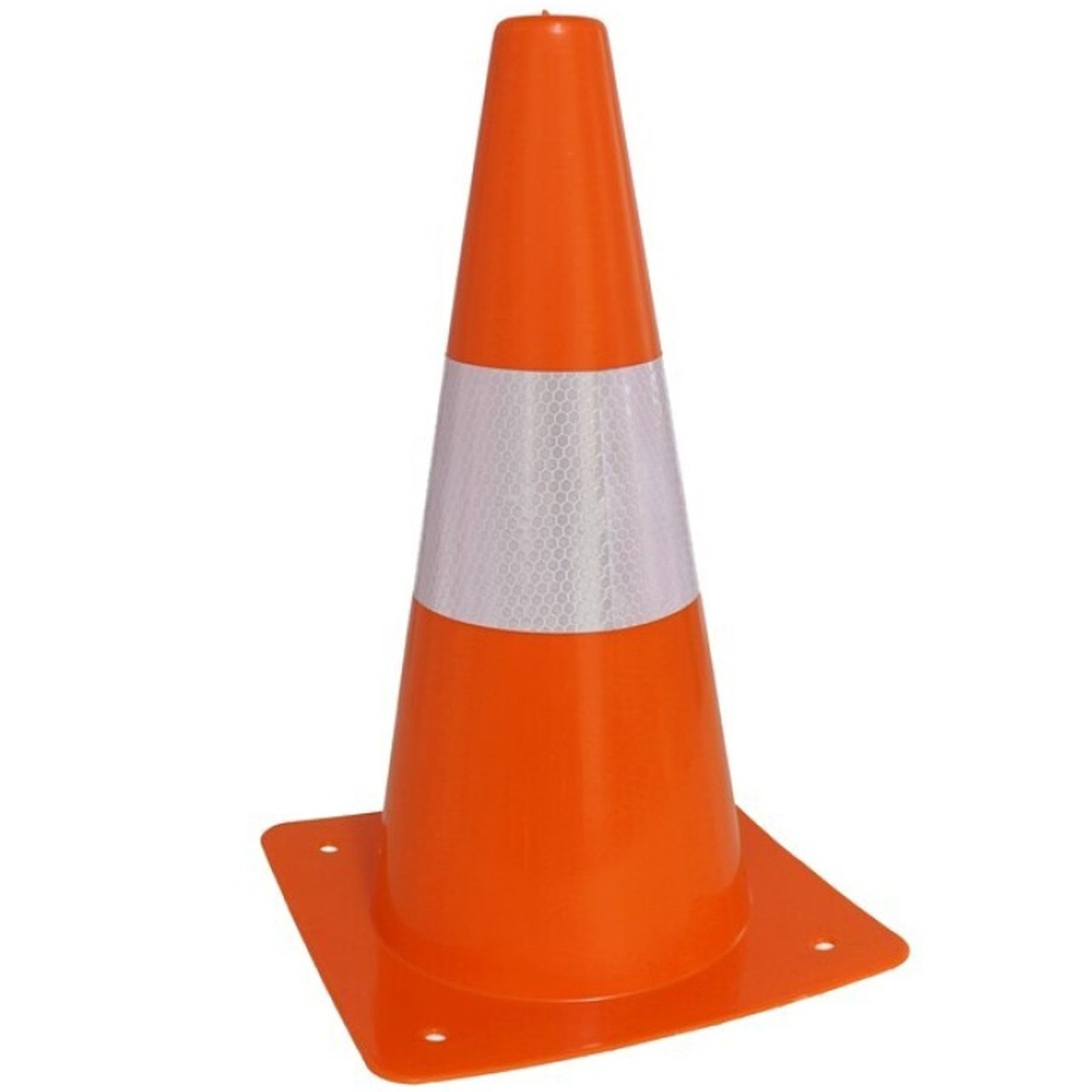 Sport/veiligheids pionnen - 1x stuks - oranje/wit - kunststof - 18 x 31 cm - spelen/training/afzette