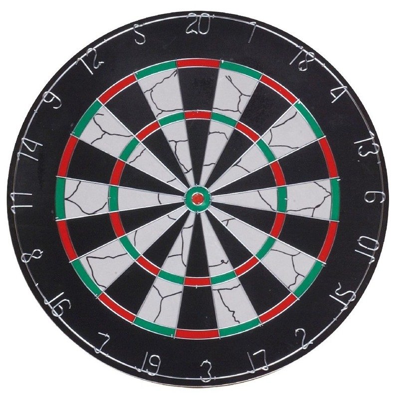 Dartbord Longfield set - Dia 45 cm - met 6 dartpijltjes van 18 gram