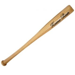 Honkbal knuppel - hout - blank - 71 cm - home run print