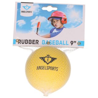 Angelsports Honkbal - geel - rubber - 9 cm - speelbal - baseball