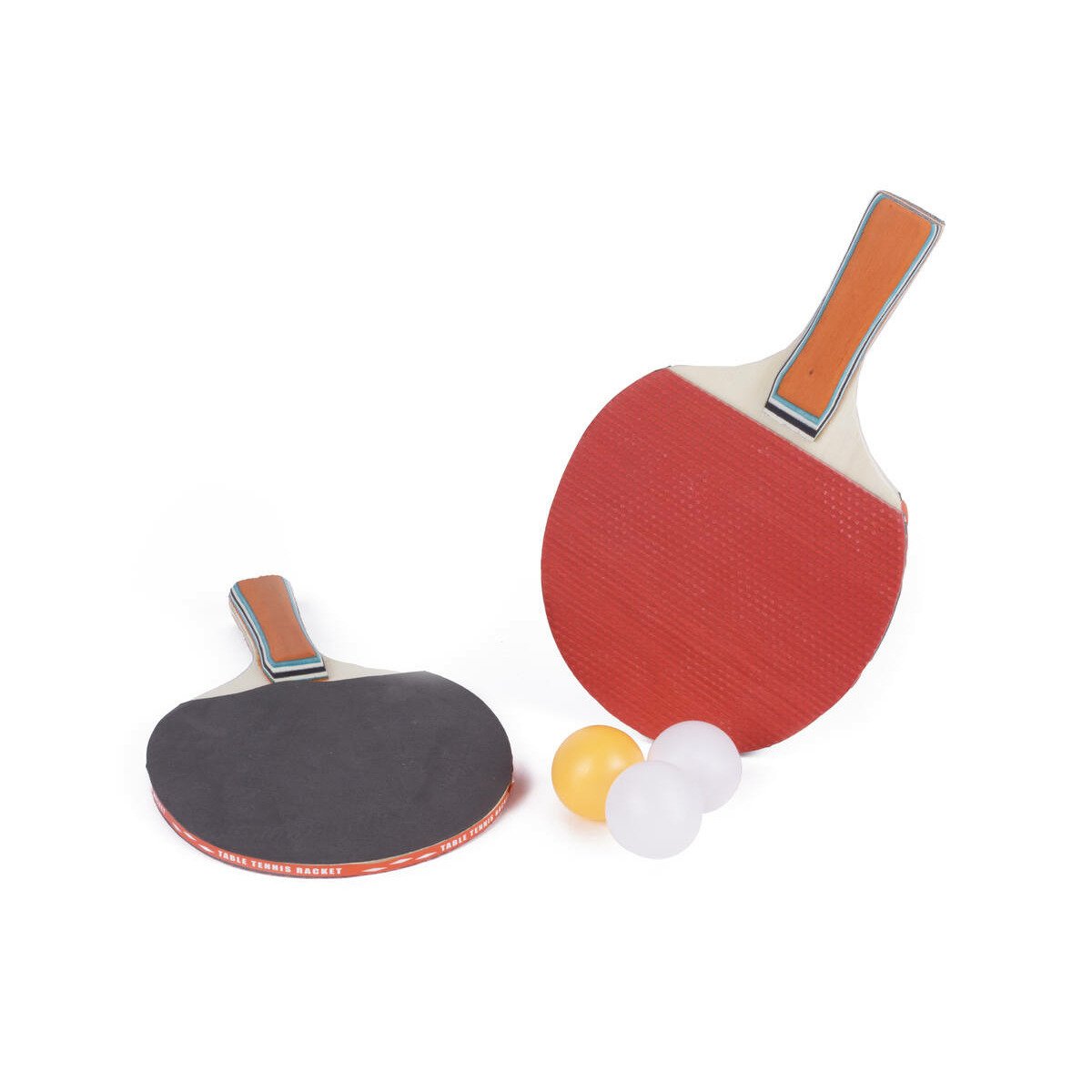 Tafeltennis setje - 2 bats en 3 ballen - hout/kunststof - 23 x 14 cm - pingpong