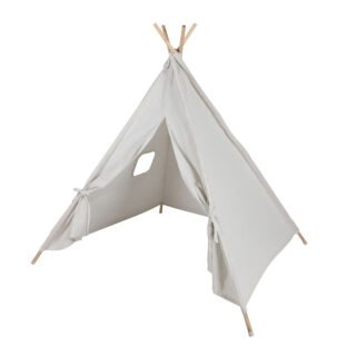 Urban Living Tipi speeltent voor kinderen - 120 x 120 x 150 cm - creme wit - wigwam