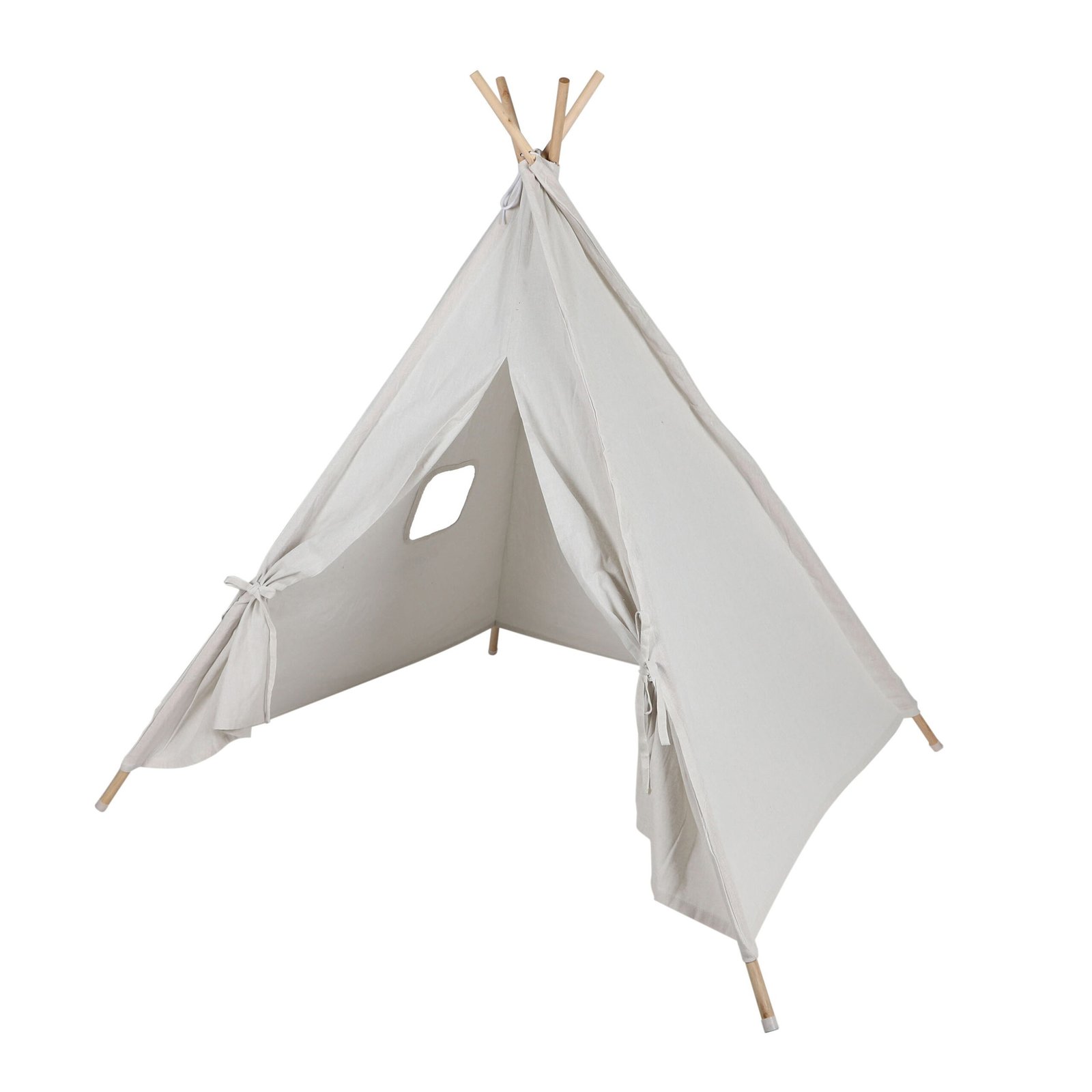 Urban Living Tipi speeltent voor kinderen - 120 x 120 x 150 cm - creme wit - wigwam