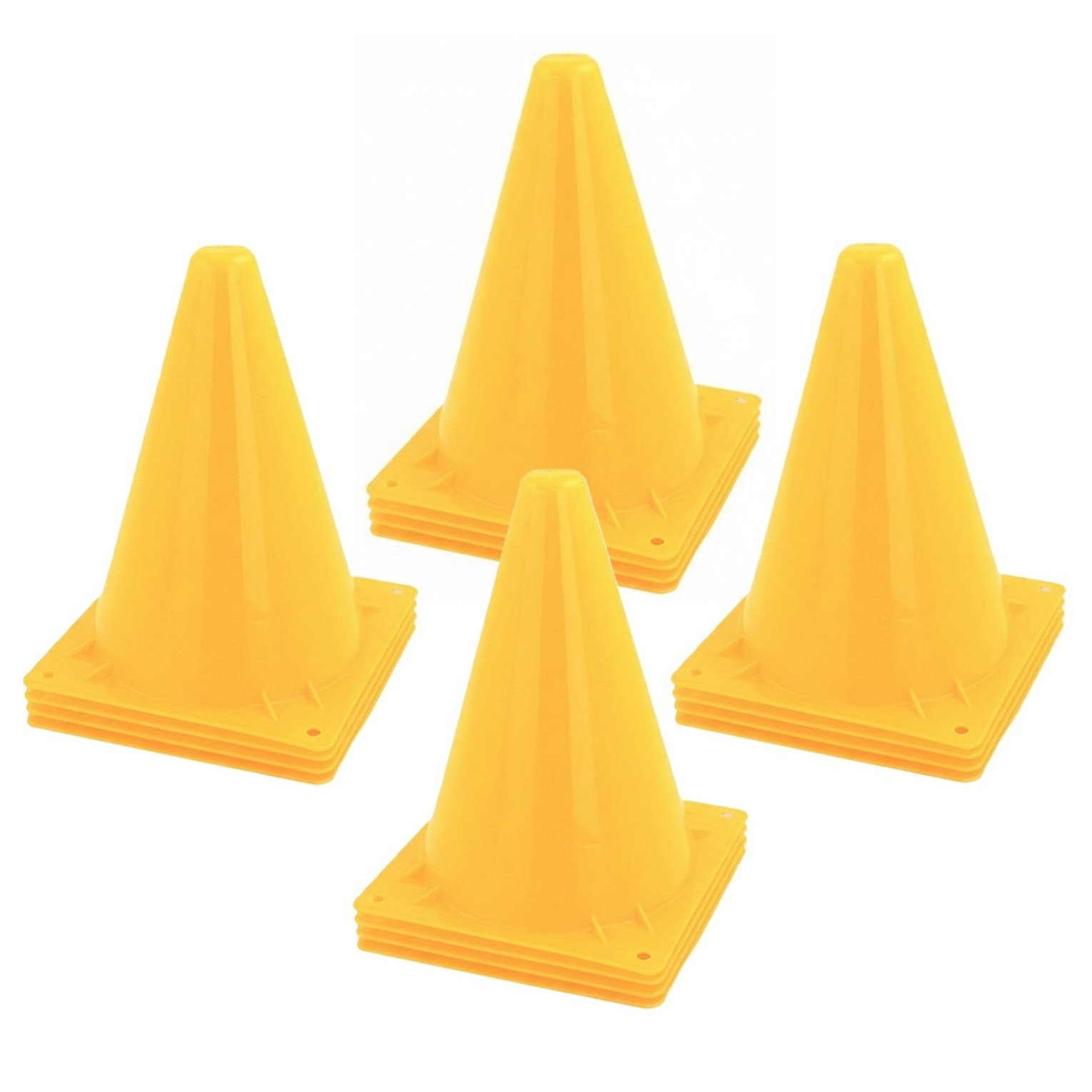 Sport/voetbal training pionnen - Set van 16x st - geel - 20 cm - Sport - Veldsporten