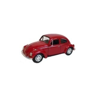 Metalen rode Volkswagen Beetle auto schaal 1:39