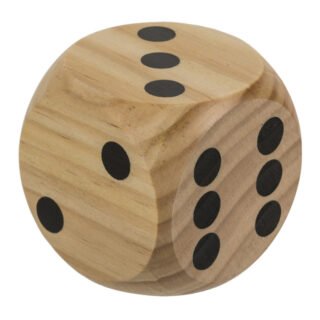 Dobbelsteen - 6 x 6 cm - hout - stenen om te dobbelen - Worpsteen - spelletjes