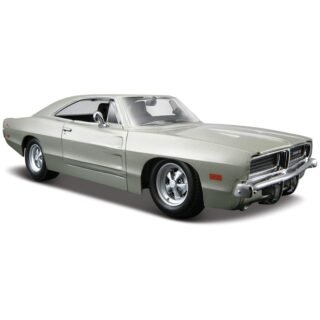 Modelauto/speelgoedauto Dodge Charger R/T 1969 - zilver - schaal 1:24