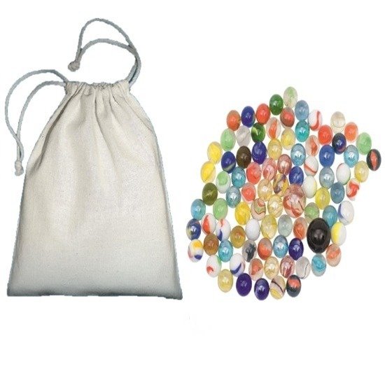 Knikkerzak met 88 knikkers - speelgoed set - Buitenspeelgoed buitenspelen - knikkeren