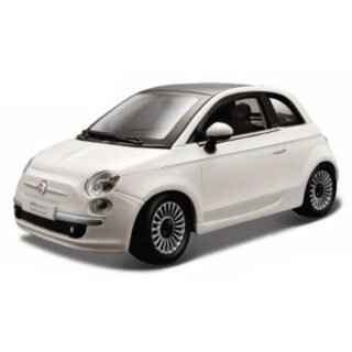 Modelauto/speelgoedauto Fiat 500 2007 - wit - schaal 1:24