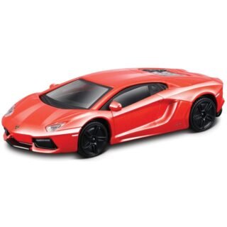 Modelauto Lamborghini Aventador - metallic oranje - 11 cm - schaal 1:43 - spelgoedauto