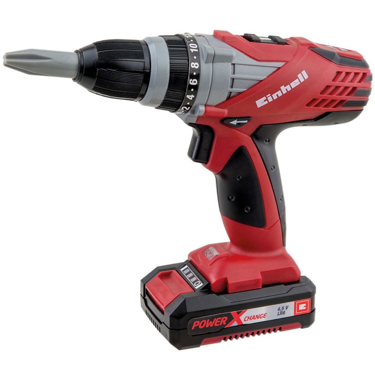 Speelgoed boormachine - rood - 22 cm - boorschroevendraaier - gereedschap