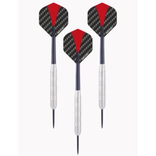 4x Set van 3 dartpijlen Longfield darts nickel silver 24 grams