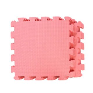 Benson Puzzelmat - roze - 9x stuks delen - foam - vloertegels - 30 cm - speelmat