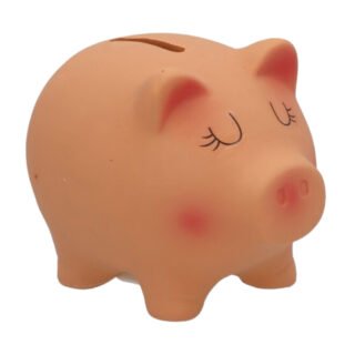 Spaarvarken - roze - keramiek - 10 x 8 x 8 cm - spaarpot varken - spaarpot