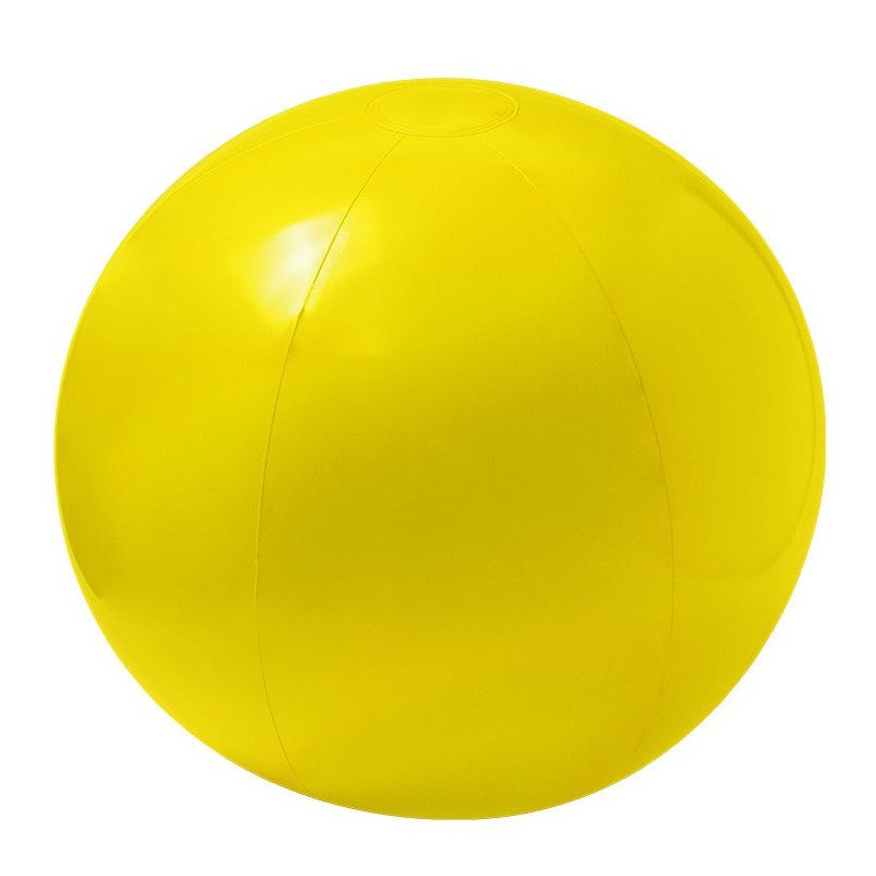 Strandbal - geel - D40 cm - extra groot - opblaasbaar - zwembad speelgoed