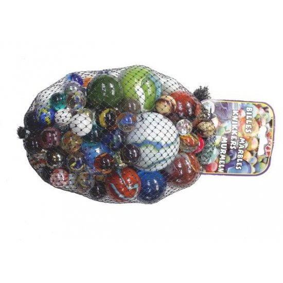 Knikkers - 2x - 500 gram - speelknikkers in netje - knikkeren - knikkerset - kind - schoolplein