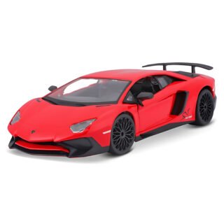 BBURAGO Modelauto - Lamborghini Aventador - rood - 22 x 11 x 7 cm - speelgoedauto