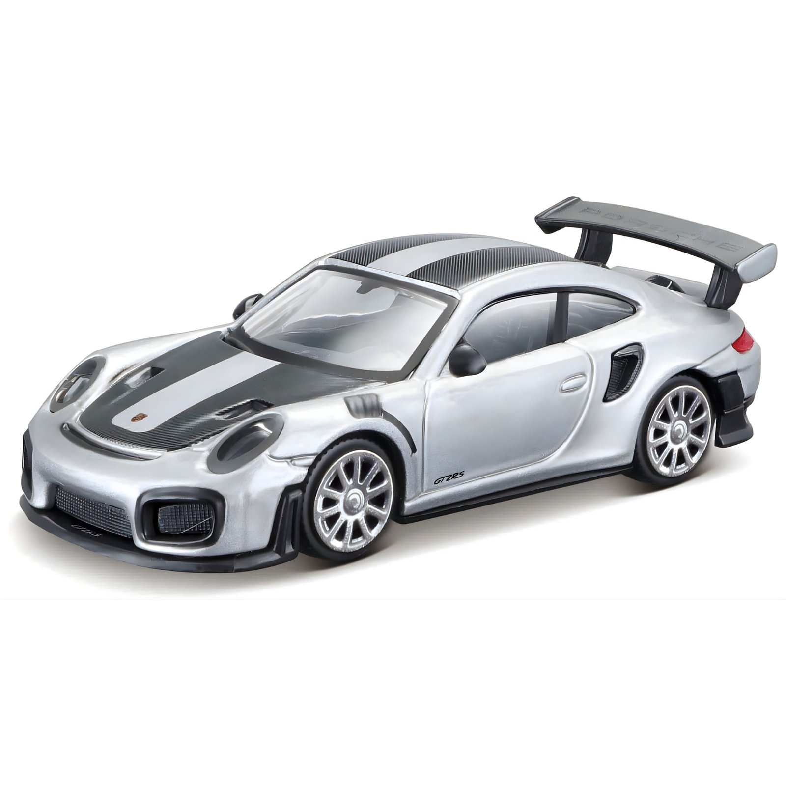 Maisto Modelauto - Porsche 911 - zilver/zwart - 7 x 3 cm - schaalmodel