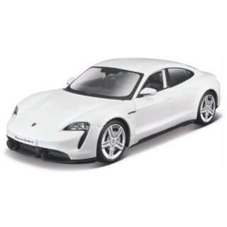 Maisto Modelauto - Porsche Taycan - wit - 7,5 x 3,5 cm