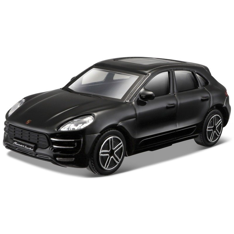 Modelauto/speelgoedauto Porsche Macan SUV - zwart - 10 cm - schaal 1:43
