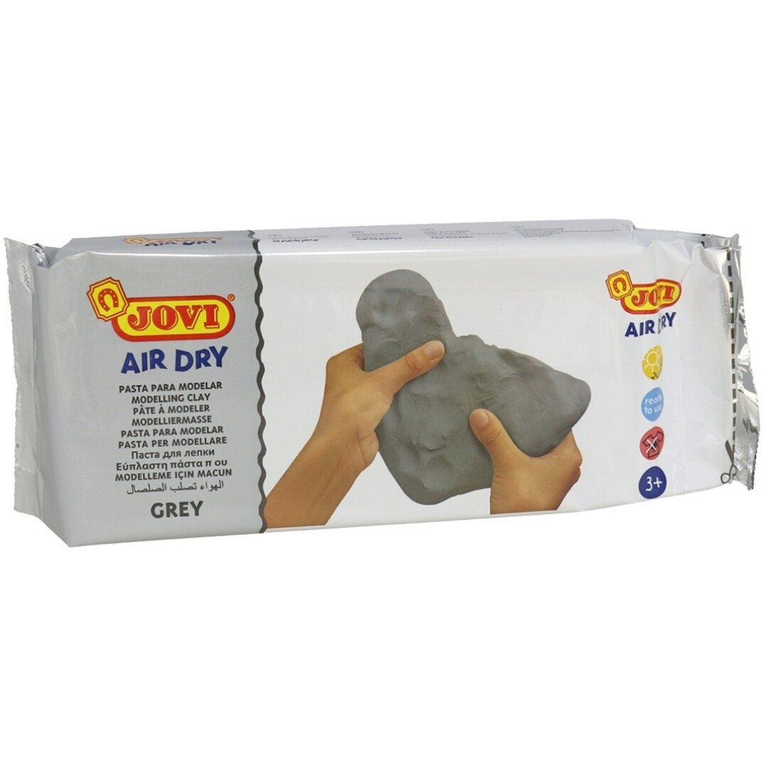 Zelfhardende klei - 1 kilo - grijs - speelgoed knutsel/hobby boetseerklei