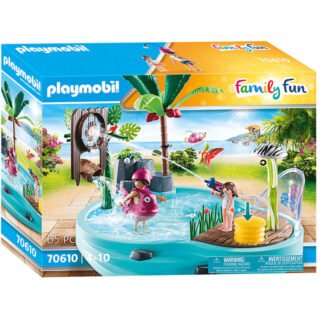 Family Fun - Leuk zwembad met watersplash Constructiespeelgoed