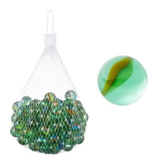 Glazen knikkers in netje - 2 kilo - Speelgoed - Buiten - Knikkeren - dia 16 mm