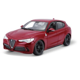 Modelauto - Alfa Romeo Stelvio - rood - metaal - schaal 1:24 - Speelgoedauto - Miniatuurauto