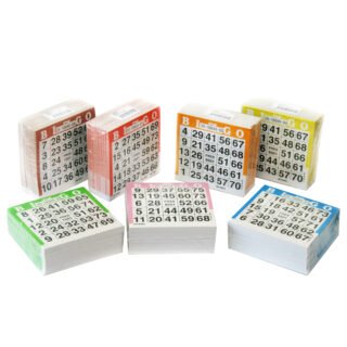 Bingokaarten - 6x blok van 500 vellen - nummers 1-75 - bingoblok - 10 x 10 cm