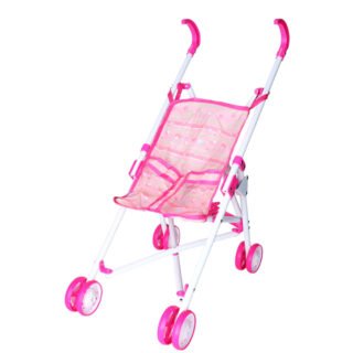 Eddy toys Poppenwagen - poppen buggy - roze - inklapbaar - speelgoed -?kinderwagen