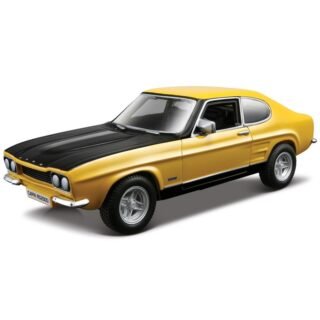 Bburago Modelauto Ford Capri RS 2600 - geel - schaal 1:32 - schaalmodel auto