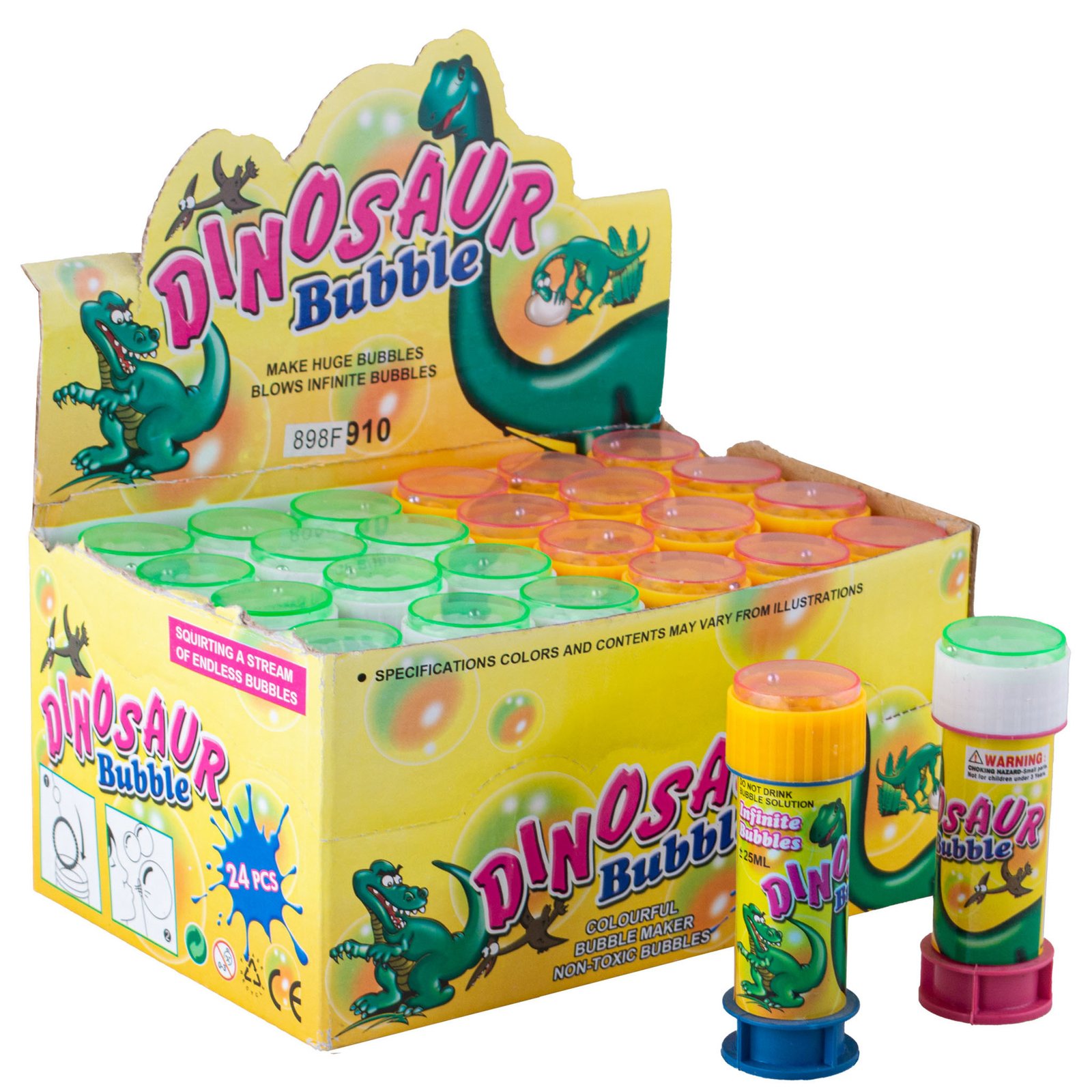 Dinosaurus bellenblaas flesjes - 50x - met bal spelletje in dop - 60 ml - voor kinderen