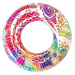 Opblaasbare zwemband/zwemring - Space - roze - D91 cm - zwembad speelgoed - mensen