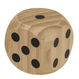 Dobbelsteen - 6 x 6 cm - hout - stenen om te dobbelen - Worpsteen - spelletjes