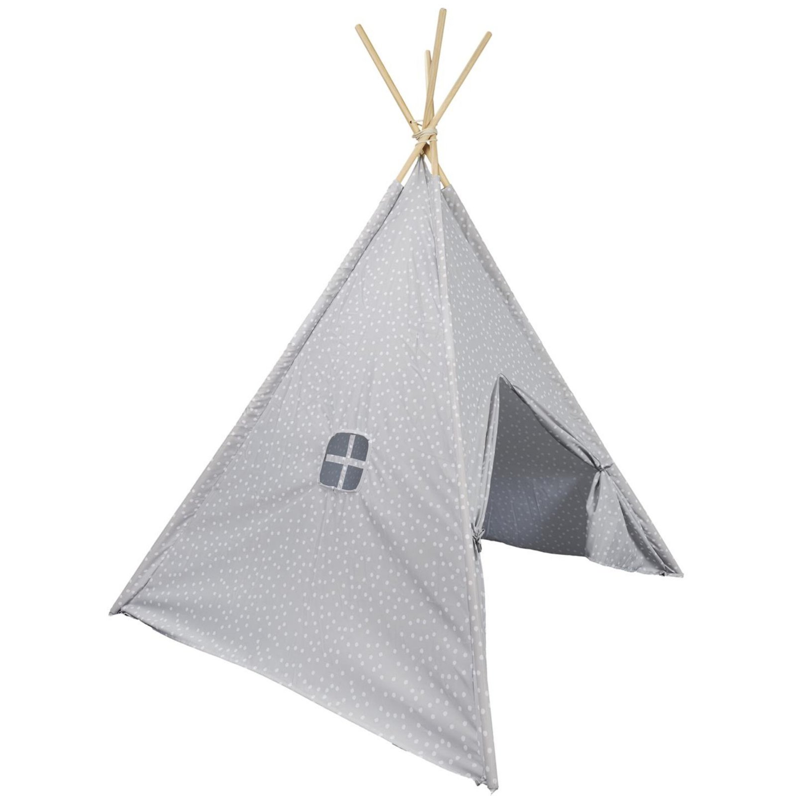 Home Deco Kids Tipi speeltent voor kinderen - 120 x 160 cm - grijs - wigwam