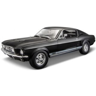 Modelauto - Ford Mustang 1967 - zwart - schaal 1:18 - speelgoedauto
