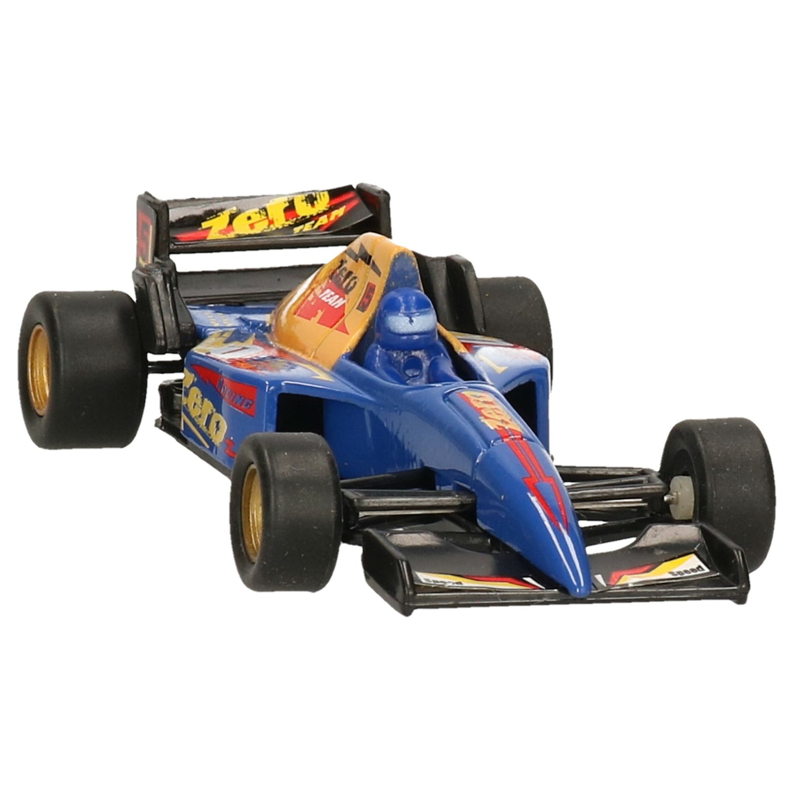 Goki Modelauto Racewagen - blauw - 10 cm - race auto - schaalmodel