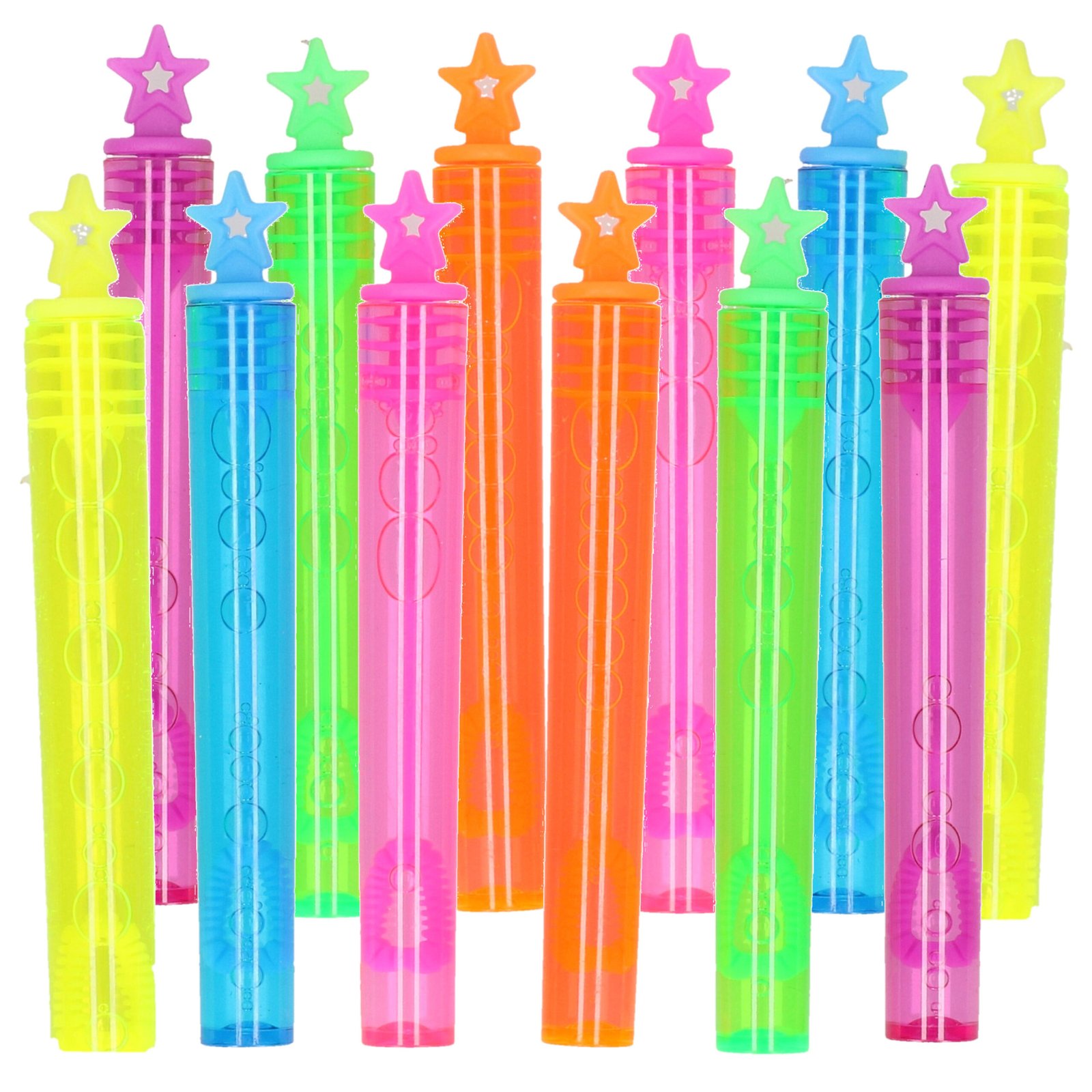 Bellenblaas - 3x stuks - neon kleuren - 4 ml - uitdeel cadeau/kinderfeestje - bruiloft