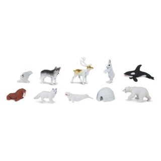 Safari LTD Speelgoed figuren - Noordpool thema - 10x stuks - kunststof - speelfiguren